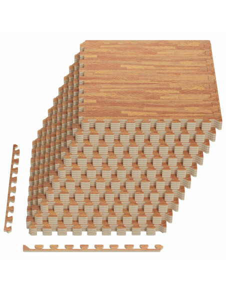 Tappetino per piscina 40 pcs legno 14,4 m² Schiuma EVA