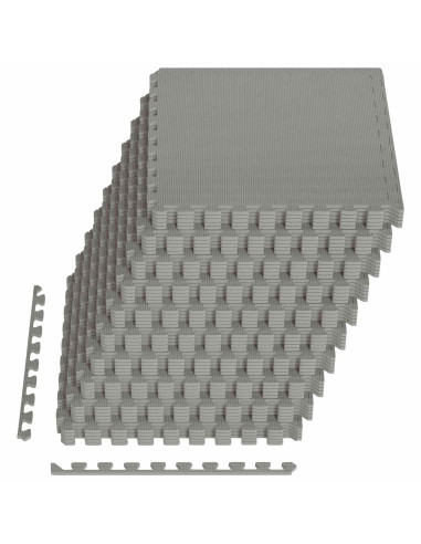 Tappetino per piscina 50 pcs Grigio 18 m² Schiuma EVA