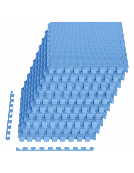 Tappetino per piscina 50 pcs Blu 18 m² Schiuma EVA
