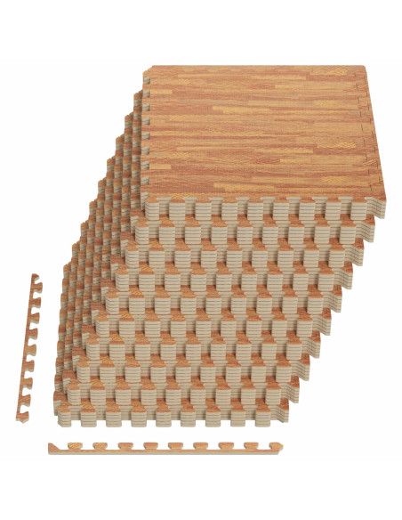 Tappetino per piscina 50 pcs legno 18 m² Schiuma EVA