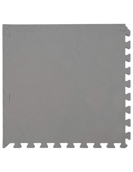 Tappetino per piscina 12 pcs Grigio 4,32 m² Schiuma EVA