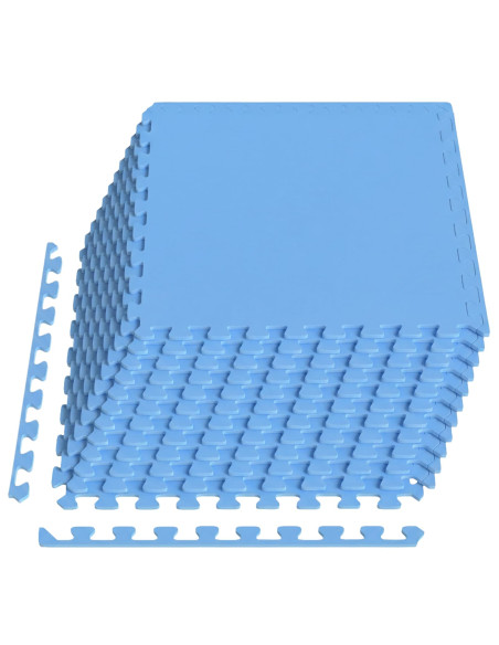 Tappetino per piscina 12 pcs Blu 4,32 m² Schiuma EVA