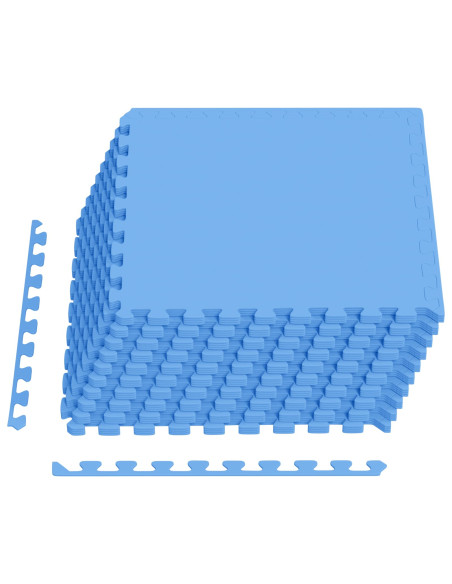 Tappetino per piscina 40 pcs Blu 14,4 m² Schiuma EVA