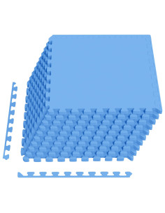 Tappetino per piscina 50 pcs Blu 18 m² Schiuma EVA 2
