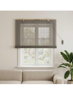Tenda a rullo Grigio 80 x 160 cm Bambù