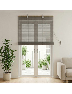 Tenda a rullo Grigio 100 x 220 cm Bambù