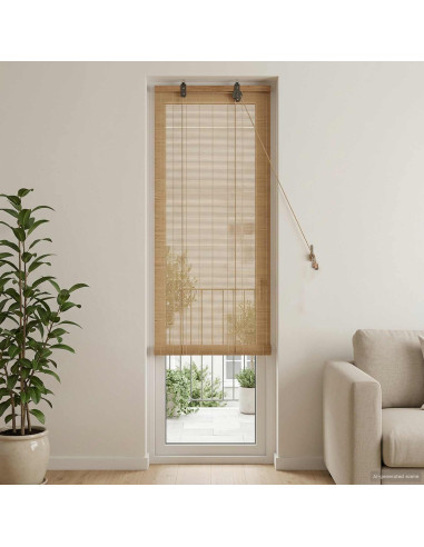 Tenda a rullo Marrone 40 x 220 cm Bambù