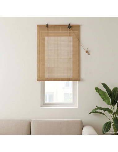 Tenda a rullo Marrone 50 x 160 cm Bambù