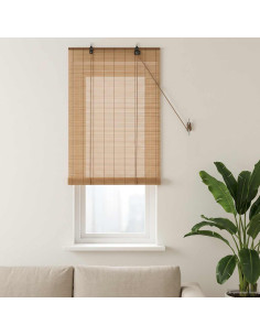 Tenda a rullo Marrone 60 x 160 cm Bambù