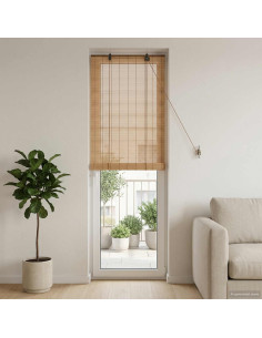 Tenda a rullo Marrone 60 x 220 cm Bambù