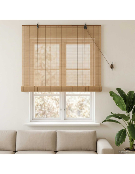 Tenda a rullo Marrone 90 x 160 cm Bambù