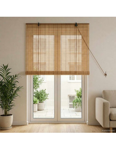 Tenda a rullo Marrone 90 x 220 cm Bambù