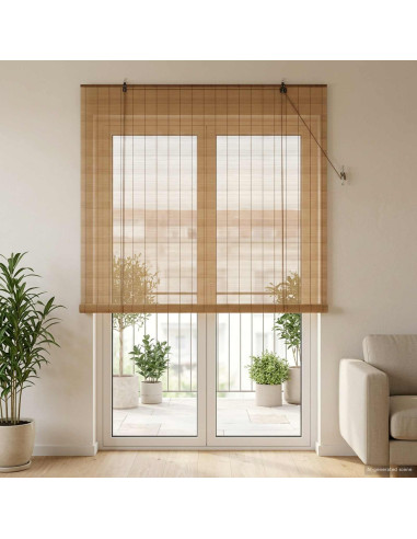 Tenda a rullo Marrone 130 x 220 cm Bambù