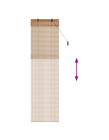 Tenda a rullo Marrone 50 x 220 cm Bambù