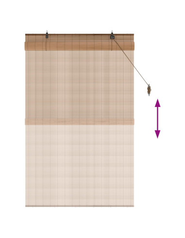 Tenda a rullo Marrone 110 x 160 cm Bambù