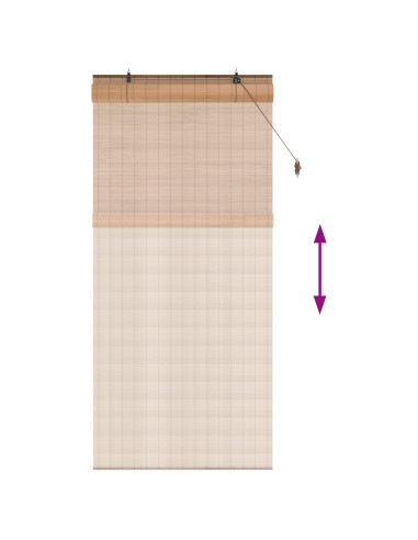 Tenda a rullo Marrone 110 x 220 cm Bambù