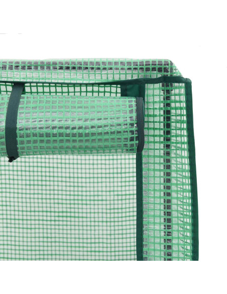 Vaso da Giardino con Copertura per Serra e Ruote Marrone PP