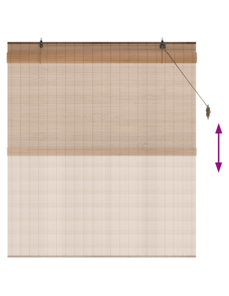 Tenda a rullo Marrone 160 x 160 cm Bambù
