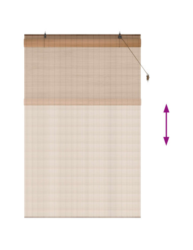 Tenda a rullo Marrone 160 x 220 cm Bambù