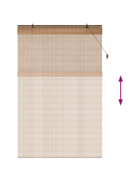 Tenda a rullo Marrone 160 x 220 cm Bambù