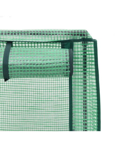 Vaso da Giardino con Copertura per Serra e Ruote Bianco PP