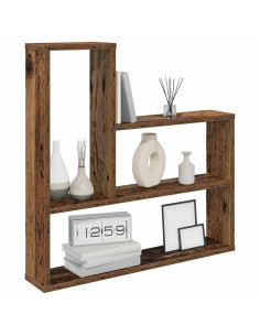 Scaffale da parete Legno antico 60 x 11 x 60 cm 2