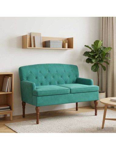 Loveseat con bottoni imbottiti Turchese 111 x 65 x 79 cm