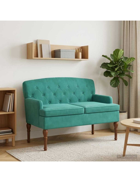 Loveseat con bottoni imbottiti Turchese 111 x 65 x 79 cm