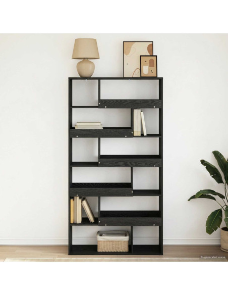 Scaffale per Libri Rovere nero 100 x 33 x 156,5 cm