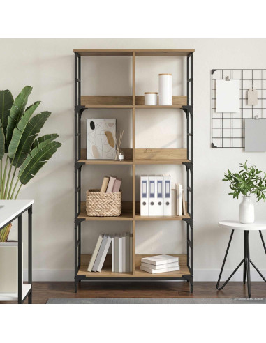 Libreria Rovere artigianale 78,5 x 33 x 153 cm metallo PB