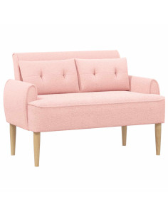 Loveseat con bottoni imbottiti Rosa 117 x 67 x 77 cm Bouclé 2
