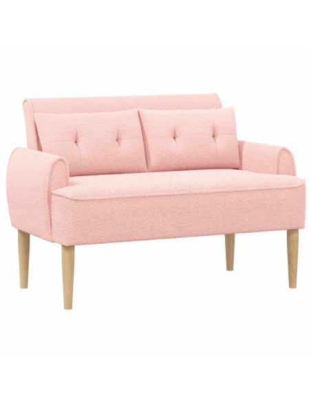 Loveseat con bottoni imbottiti Rosa 117 x 67 x 77 cm Bouclé