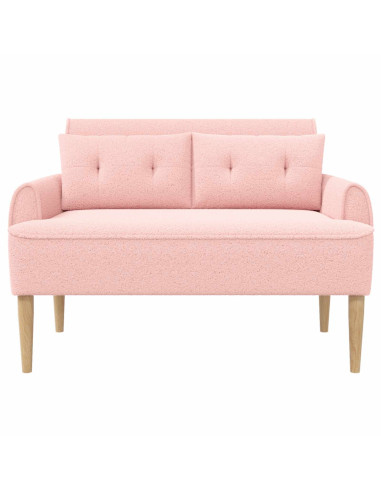 Loveseat con bottoni imbottiti Rosa 117 x 67 x 77 cm Bouclé