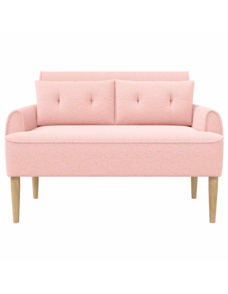 Loveseat con bottoni imbottiti Rosa 117 x 67 x 77 cm Bouclé