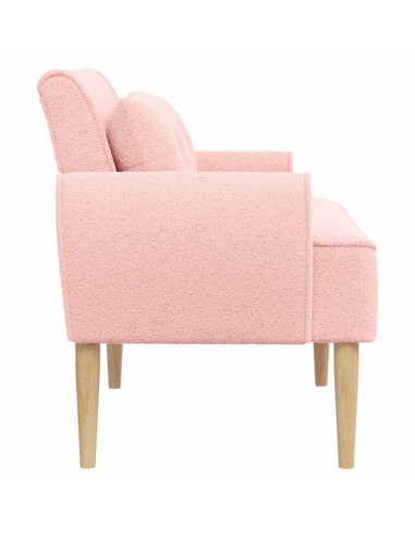 Loveseat con bottoni imbottiti Rosa 117 x 67 x 77 cm Bouclé