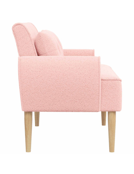 Loveseat con bottoni imbottiti Rosa 117 x 67 x 77 cm Bouclé