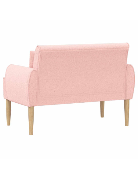 Loveseat con bottoni imbottiti Rosa 117 x 67 x 77 cm Bouclé