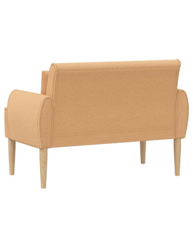 Loveseat con bottoni imbottiti Beige 117 x 67 x 77 cm Bouclé