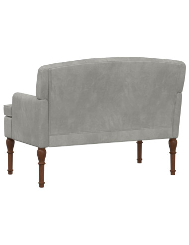 Loveseat con bottoni imbottiti Grigio Chiaro 111 x 65 x 79 cm