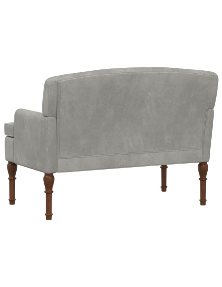 Loveseat con bottoni imbottiti Grigio Chiaro 111 x 65 x 79 cm
