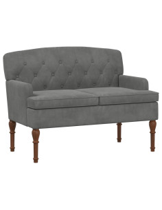 Loveseat con bottoni imbottiti Grigio Scuro 111 x 65 x 79 cm 2
