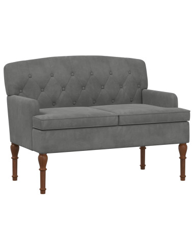 Loveseat con bottoni imbottiti Grigio Scuro 111 x 65 x 79 cm