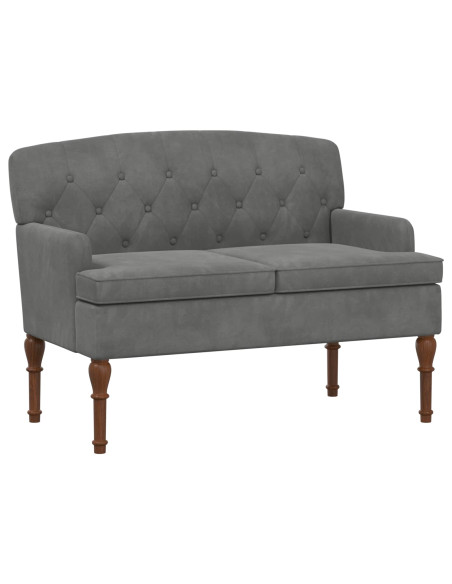 Loveseat con bottoni imbottiti Grigio Scuro 111 x 65 x 79 cm