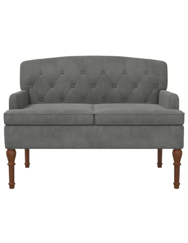 Loveseat con bottoni imbottiti Grigio Scuro 111 x 65 x 79 cm