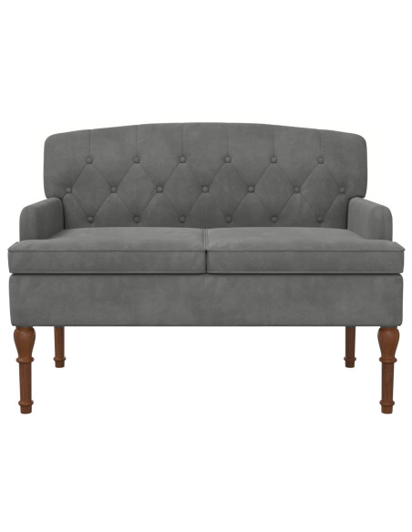 Loveseat con bottoni imbottiti Grigio Scuro 111 x 65 x 79 cm