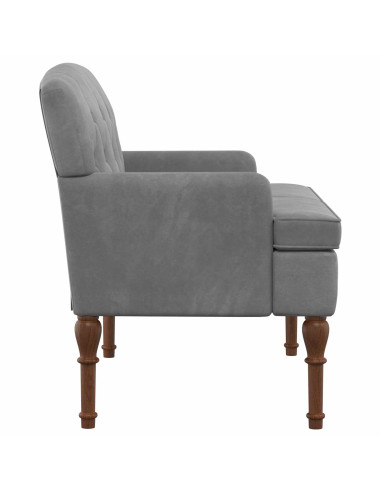 Loveseat con bottoni imbottiti Grigio Scuro 111 x 65 x 79 cm