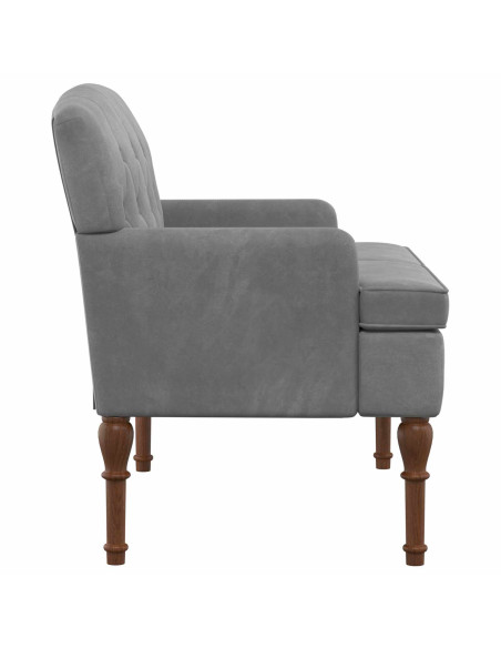 Loveseat con bottoni imbottiti Grigio Scuro 111 x 65 x 79 cm