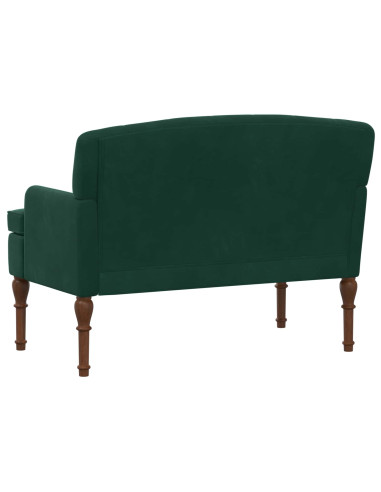 Loveseat con bottoni imbottiti Verde Scuro 111 x 65 x 79 cm