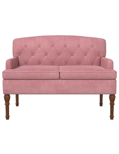 Loveseat con bottoni imbottiti Rosa 111 x 65 x 79 cm Velluto