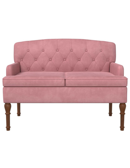 Loveseat con bottoni imbottiti Rosa 111 x 65 x 79 cm Velluto